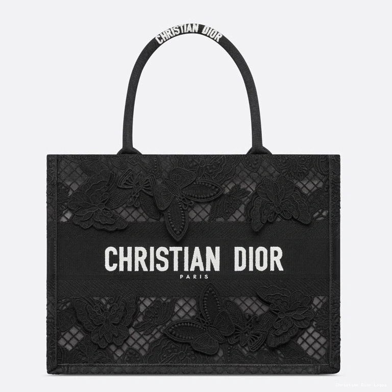 Cheap D-Lace Dior Motif Tote Book Butterfly Canvas Black 0720 Luxury